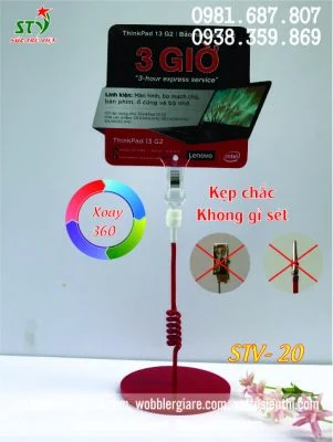 Wobbler để bàn đế mica STV20
