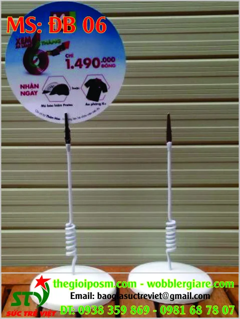 Wobbler để bàn đế mica DB06