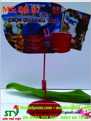Wobbler để bàn đế nhựa DB07