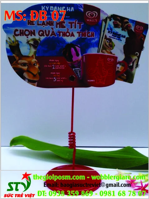 Wobbler để bàn đế nhựa DB07