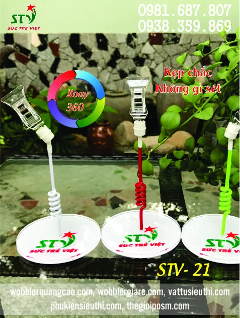 Wobbler để bàn đế mica STV21