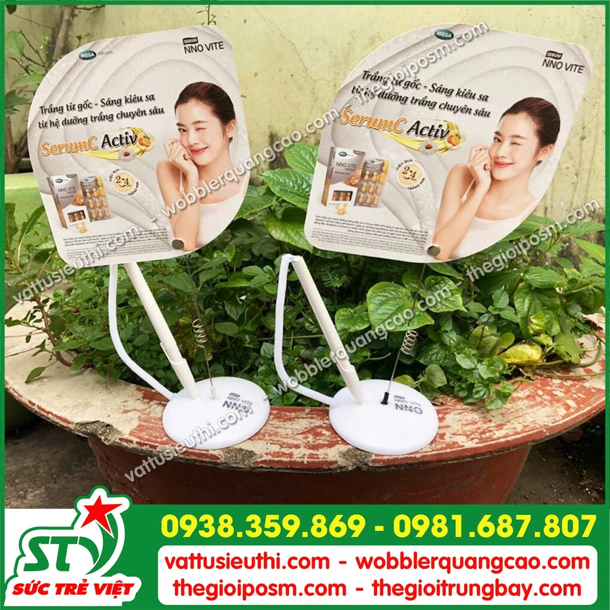Wobbler để bàn có viết STV6838