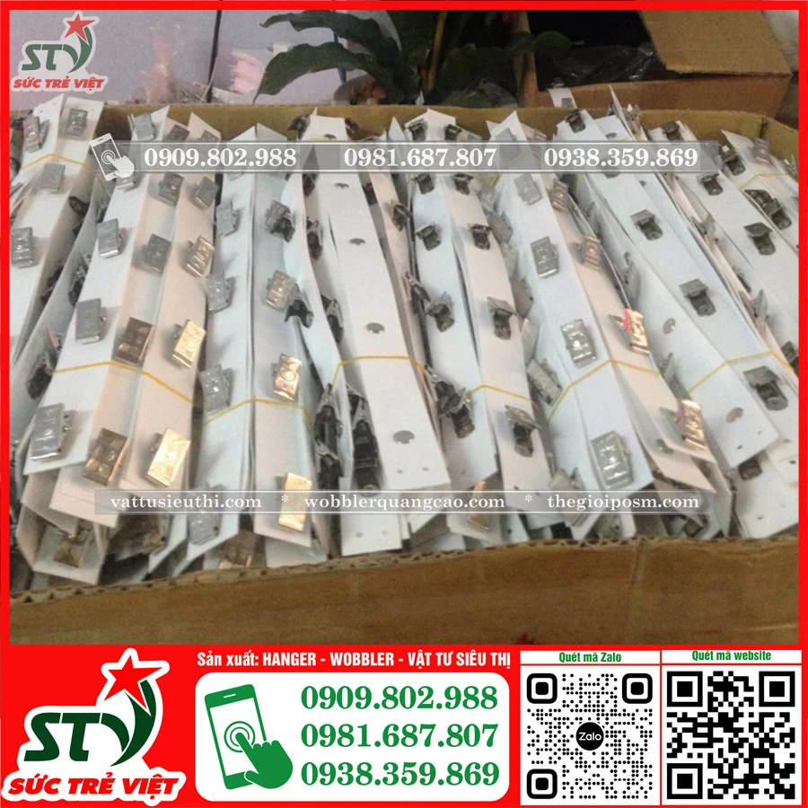 Dây hanger kẹp sắt quảng cáo