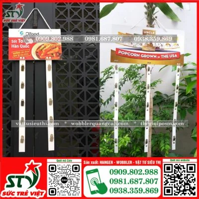 Hanger quảng cáo dây kẹp sắt